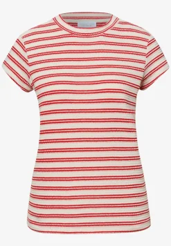 Shirt met korte mouwen en textuur