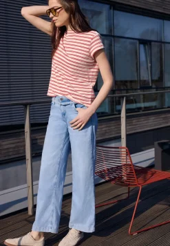 Shirt met korte mouwen en textuur