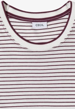 Shirt met korte mouwen, ronde hals en strepen