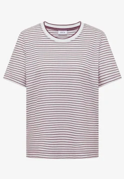 Shirt met korte mouwen, ronde hals en strepen
