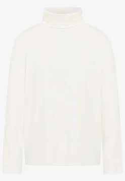 Shirt met lange mouwen en geribde textuur