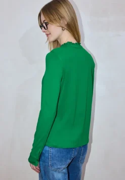 Shirt met lange mouwen en ruches