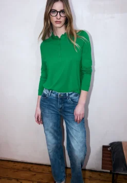 Shirt met lange mouwen en ruches