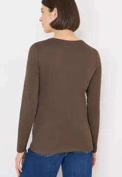 Shirt met lange mouwen en V-hals