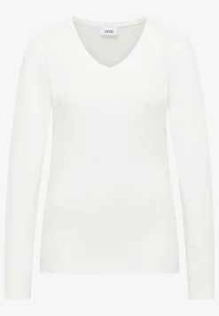 Shirt met lange mouwen en V-hals