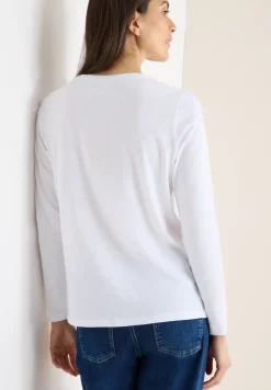 Shirt met lange mouwen met gespleten hals