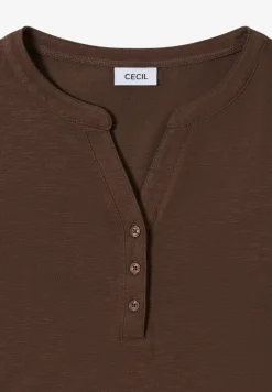 Shirt met lange mouwen met gespleten hals