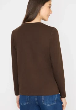 Shirt met lange mouwen met gespleten hals