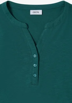 Shirt met lange mouwen met gespleten hals