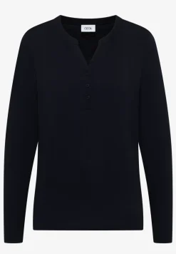 Shirt met lange mouwen met gespleten hals
