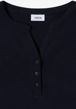 Shirt met lange mouwen met gespleten hals