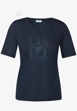 Shirt met linnen look