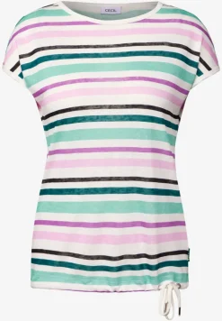 Shirt met linnen look