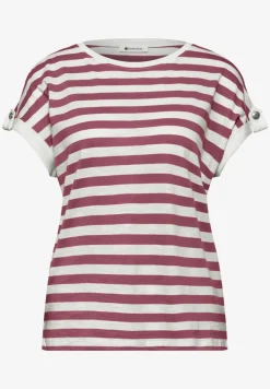 Shirt met losse schouders en strepen