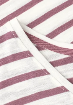 Shirt met losse schouders en strepen