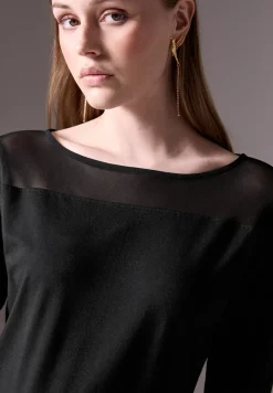 Shirt met mesh detail