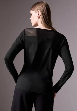 Shirt met mesh detail