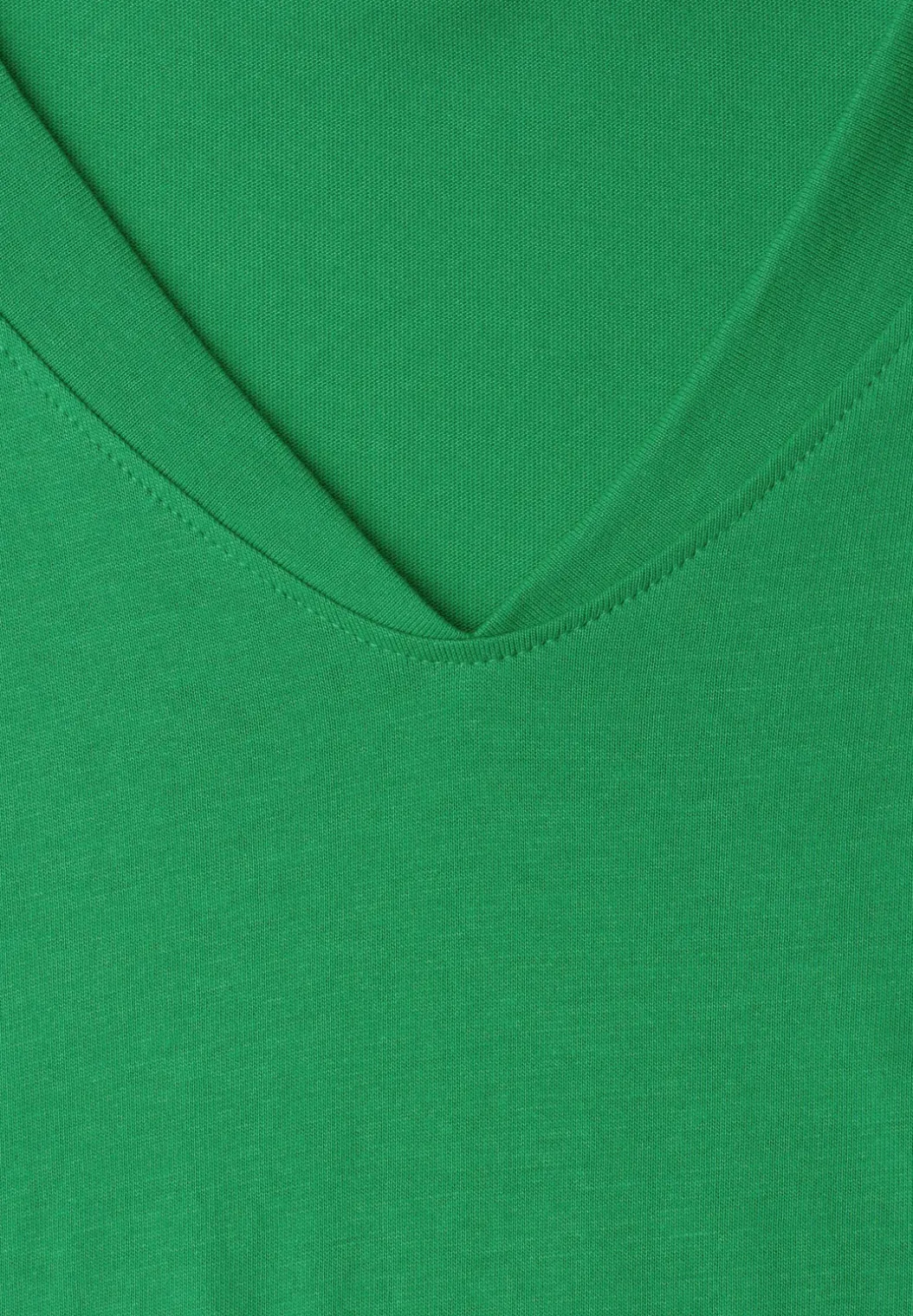 Shirt met overhangende schouders en V-hals