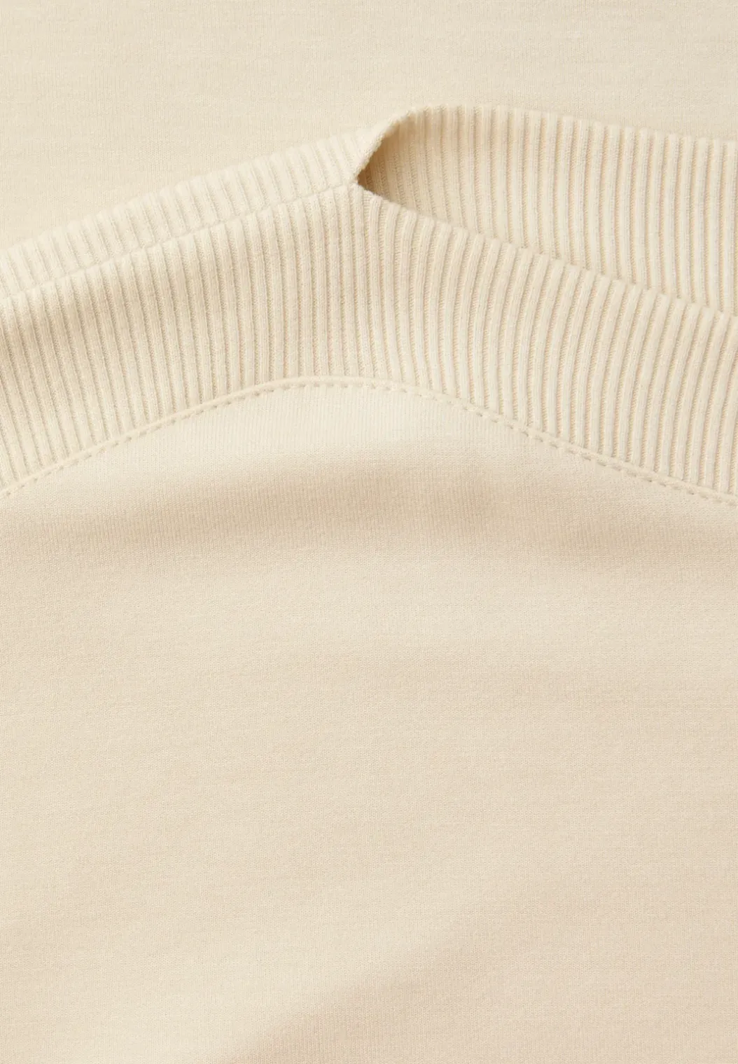 Shirt met overhangende schouders en geribd detail