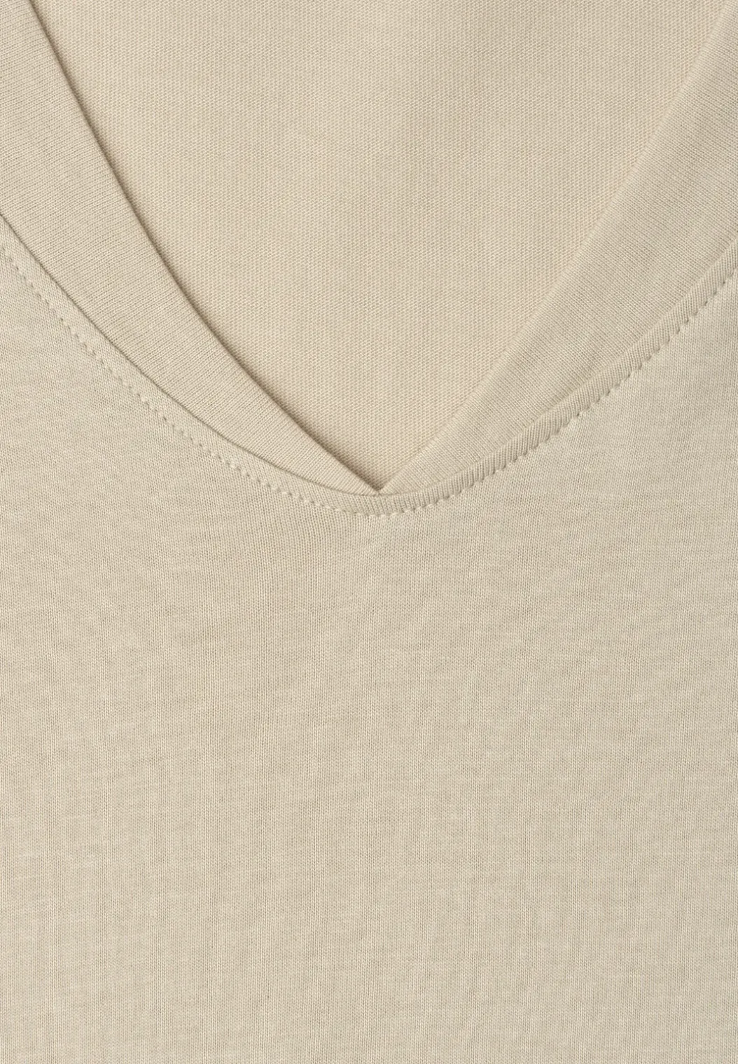 Shirt met overhangende schouders en V-hals