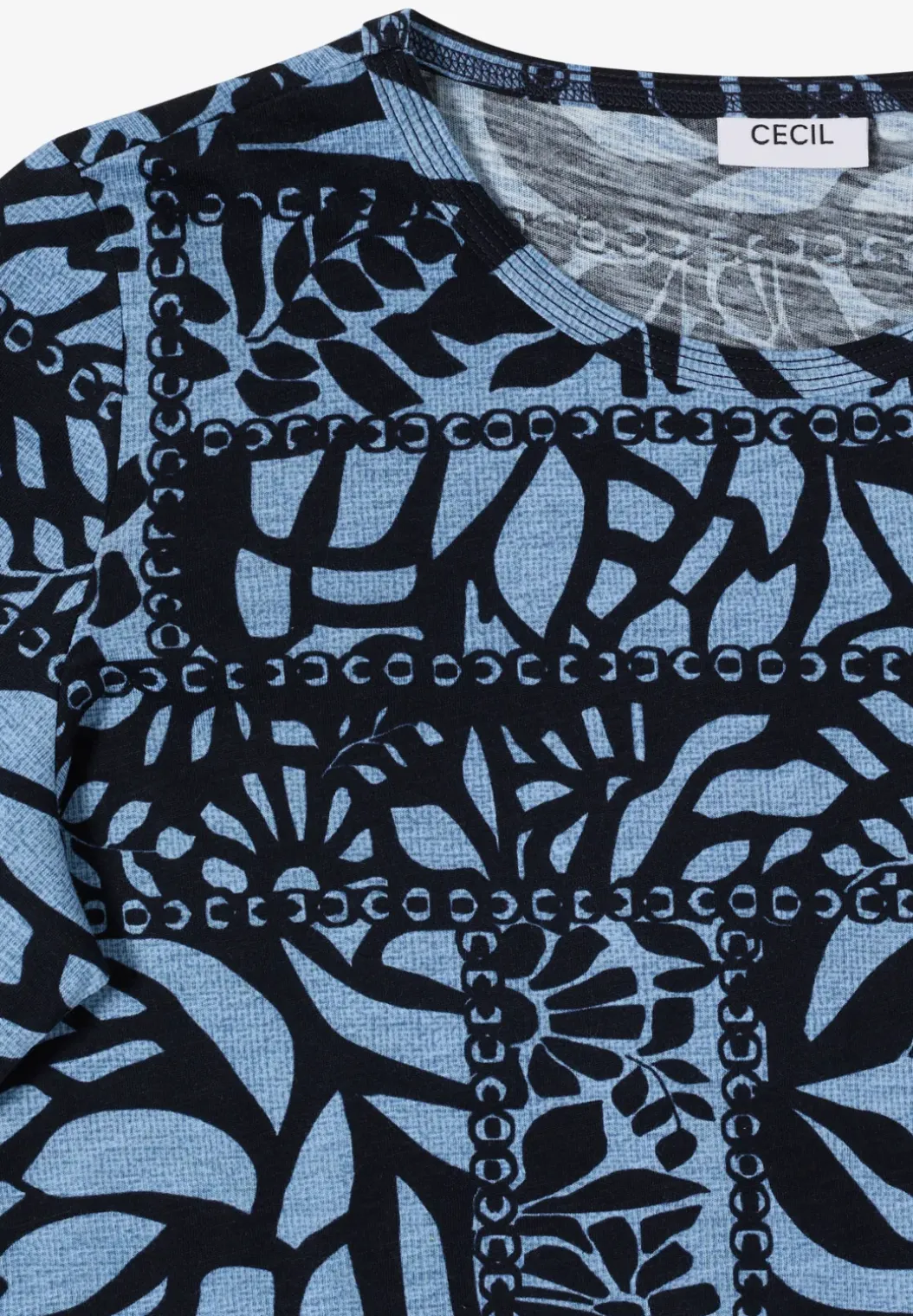 Shirt met patchworkprint