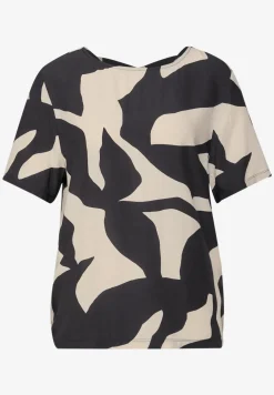 Shirt met print en lintdetail