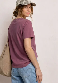 Shirt met ronde hals en hartdetail
