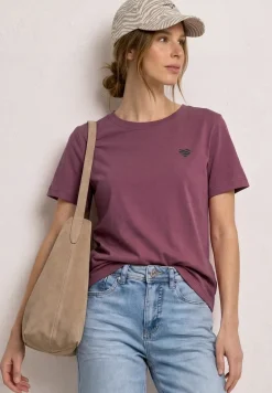 Shirt met ronde hals en hartdetail