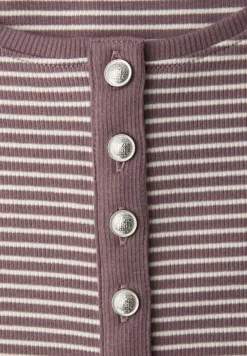 Shirt met ronde hals en knopen