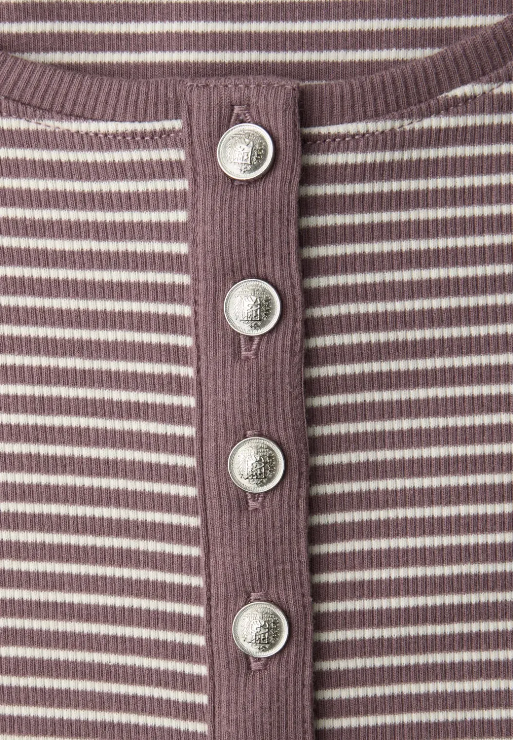 Shirt met ronde hals en knopen