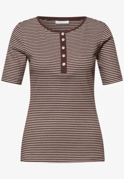 Shirt met ronde hals en knopen