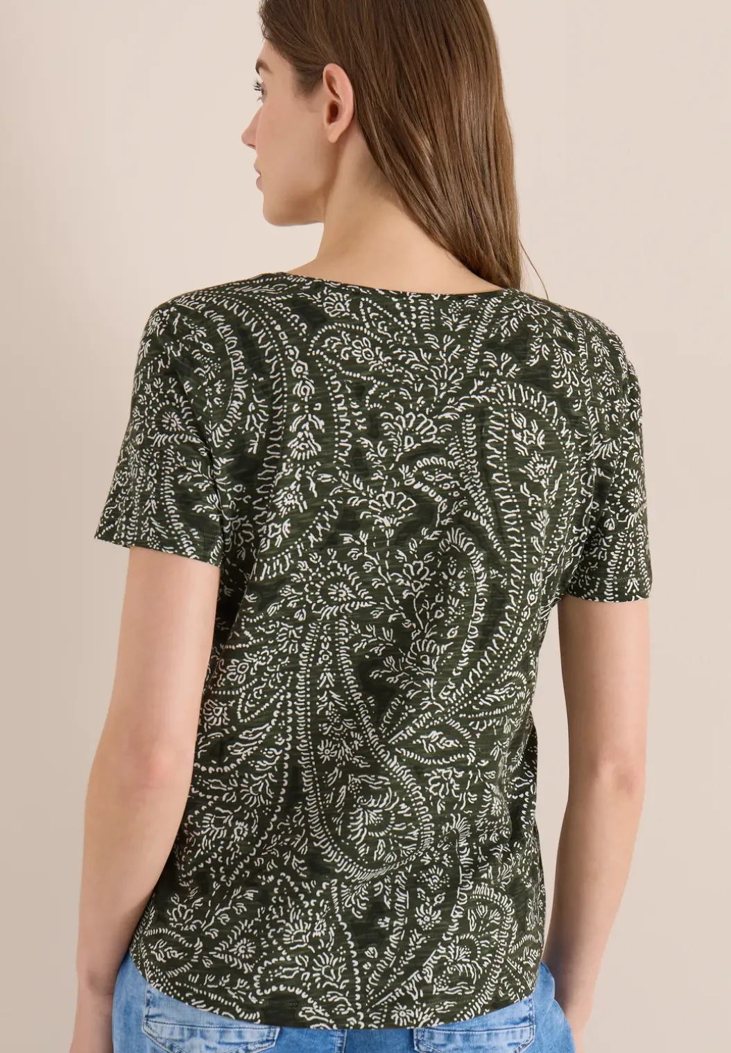 Shirt met ronde hals en minimale opdruk