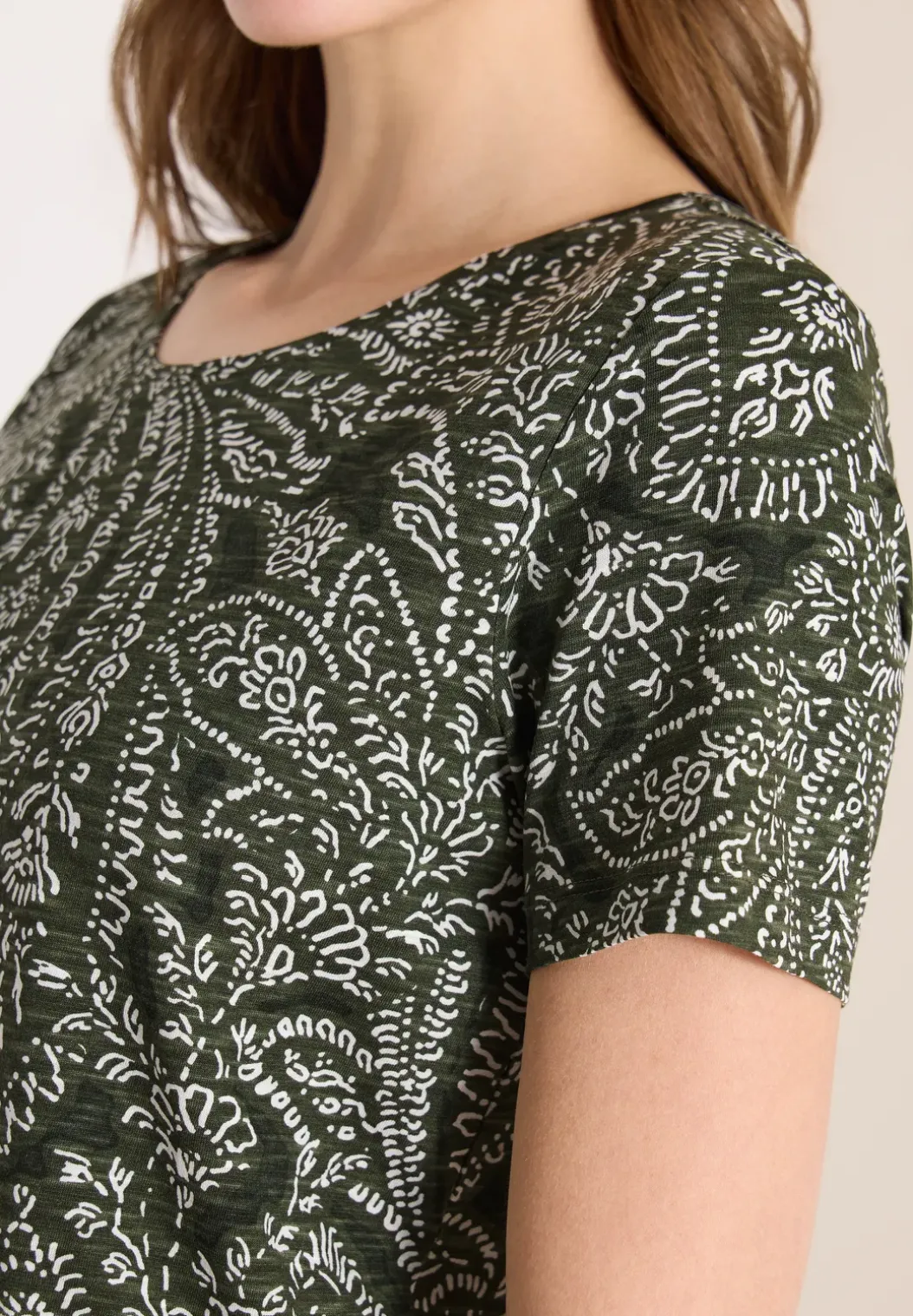 Shirt met ronde hals en minimale opdruk