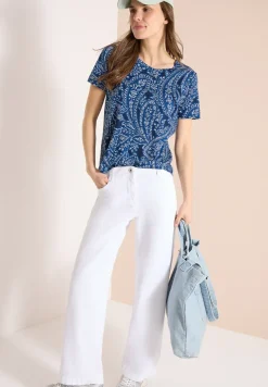 Shirt met ronde hals en minimale opdruk