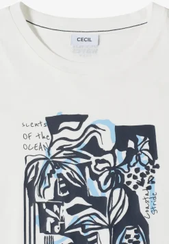 Shirt met ronde hals en nautische print