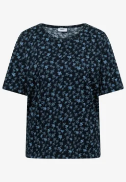 Shirt met ronde hals en palmopdruk