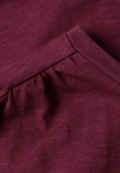 Shirt met ronde hals en rimpels