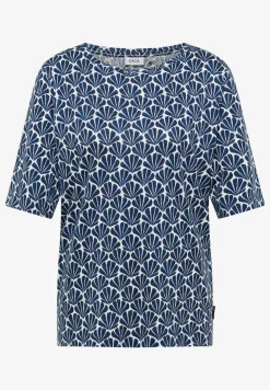 Shirt met ronde hals en schelpjesprint