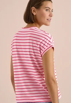 Shirt met ronde hals en strepen