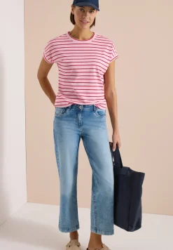 Shirt met ronde hals en strepen
