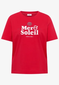Shirt met ronde hals en tekst