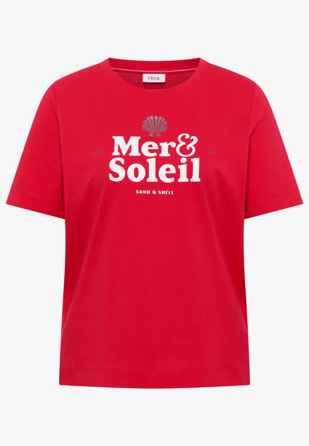 Shirt met ronde hals en tekst