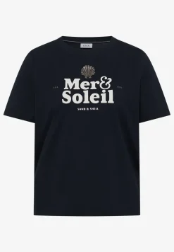 Shirt met ronde hals en tekst