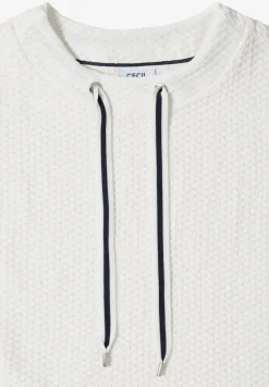 Shirt met ronde hals en trekkoord