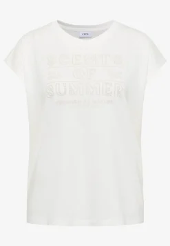 Shirt met ronde hals en Wording Artwork