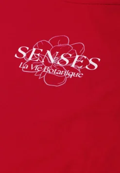 Shirt met ronde hals en Wording Artwork