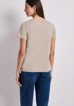 Shirt met ronde hals en Wording Artwork