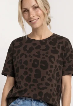 Shirt met ronde hals en zebraprint
