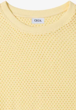 Shirt met ronde hals in ajour look
