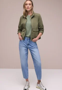 Shirt met ronde hals in gebreide look